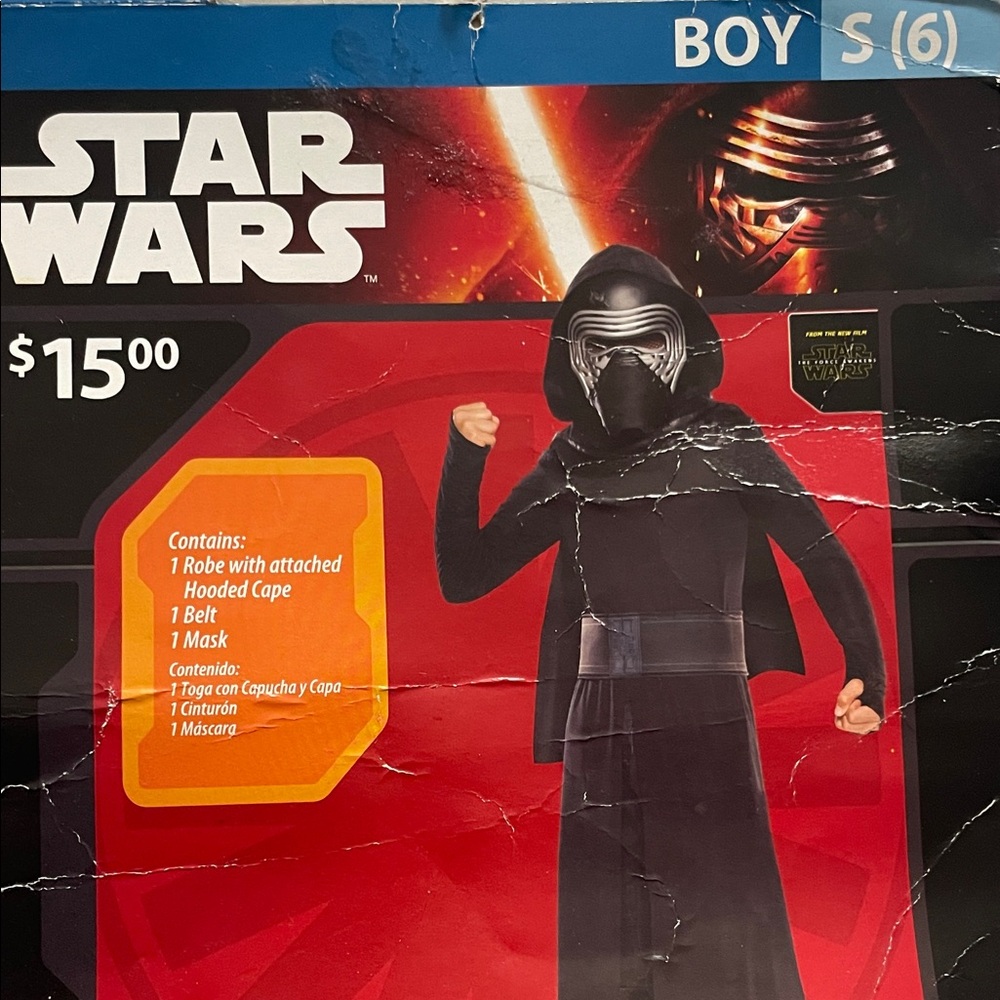 Rare Disney Star Wars Kylo Ren cape only Costume small S/6